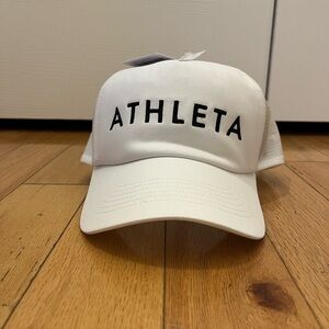 Athleta White Trucker Cap New With Tags